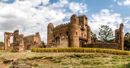 Panorama view at the Fasilides castle - obrazy, fototapety, plakaty