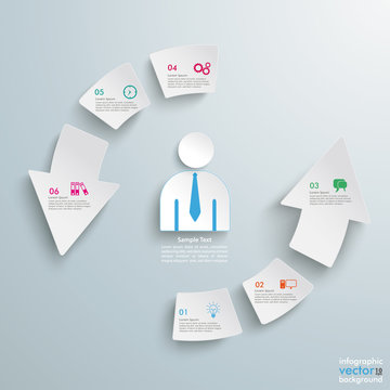 Success Arrow 6 Pieces Cycle Businessman