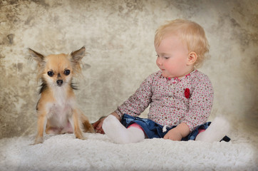 Kind und Hund