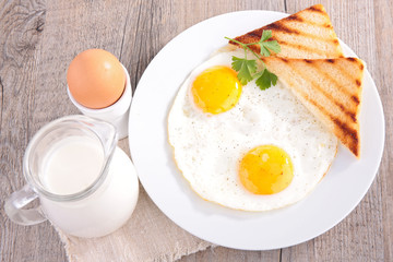 fried egg and toast