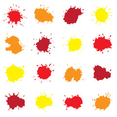 Set of Colorful Abstract Vector Drops