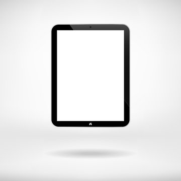 Black Business Tablet With Button In Interior