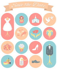 Wedding Icons Round Set 2