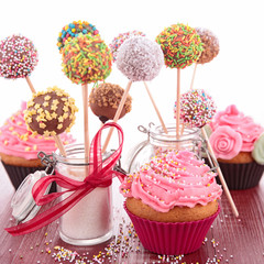 cake pop and cupcake