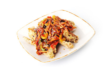 chicken with red sauce