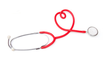 Stethoscope isolated on a white studio background.