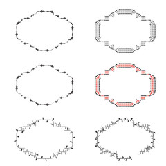 Fototapeta premium Frames pattern (set113)