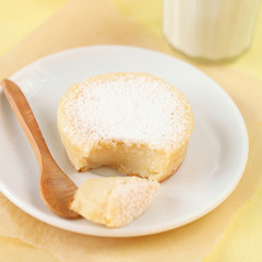Broken Sweet Sugar Milk Cake on a white plate