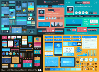 Flat UI Mega Collection: Icons: web and  technology