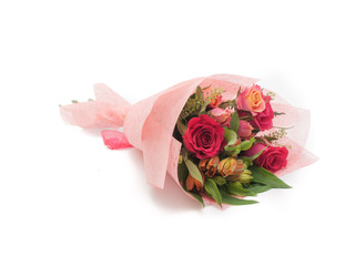 Sweet colorful small bouquet pink roses