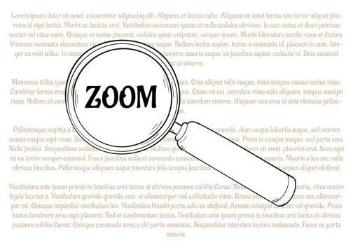 magnifying glass and zoom
