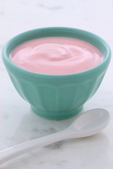 Fresh strawberry yogurt