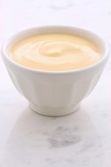 Fresh peach yogurt