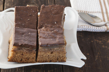 chocolate tarts on a plate