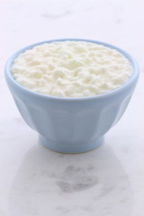 Fresh and healthy cottage cheese
