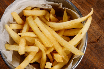 Delicious french fries closeup