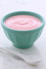 Fresh strawberry yogurt