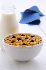 Delicious muesli breakfast