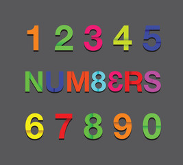 colour paper numbers