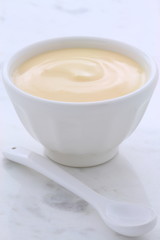 Fresh peach yogurt