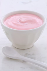 Fresh strawberry yogurt