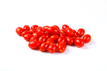 grape tomatoes on white