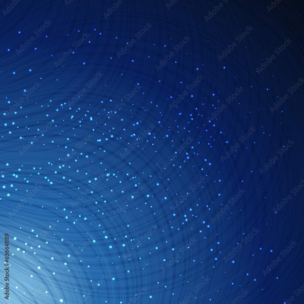 Poster abstract techno design elements on a blue background.