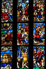 glass window old testament - Duomo Milan