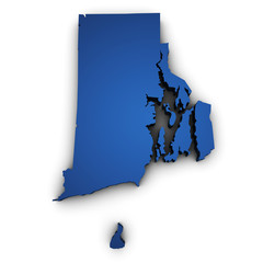 Map Of Rhode Island State 3d Shape