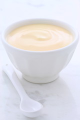 Fresh peach yogurt