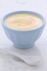 Fresh peach yogurt