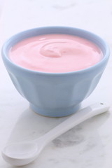 Fresh strawberry yogurt