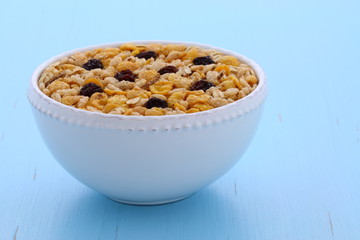 Delicious organic muesli cereal
