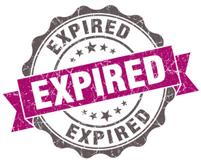 Expired violet grunge retro vintage isolated seal