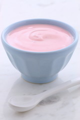 Fresh strawberry yogurt