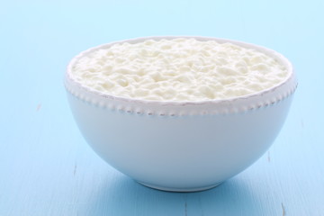 Fresh and healthy cottage cheese