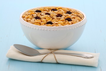 Delicious organic muesli cereal