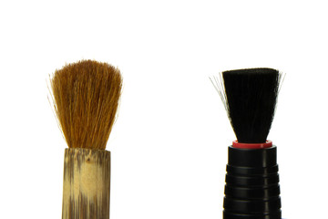 two brush isolated on the white background