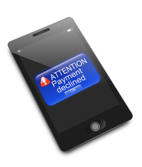 Payment declined concept.