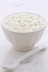 Fresh and healthy cottage cheese