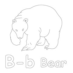 B for Bear Coloring Page