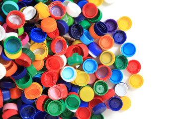 color plastic caps from pet bottles