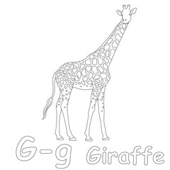 G for Girrafe Coloring Page