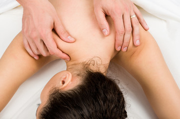 Shoulder and neck massage.