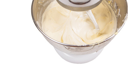 Mixing Cake Ingredients Mixer Bowl