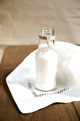 Milk in the bottle, retro style