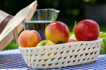 Basket with apples