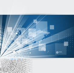 science futuristic internet high computer technology business