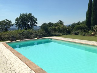 Fototapeta premium Swimming pool in a beautiful garden