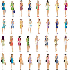 Shopping Women - Vector Illustration, Graphic Design